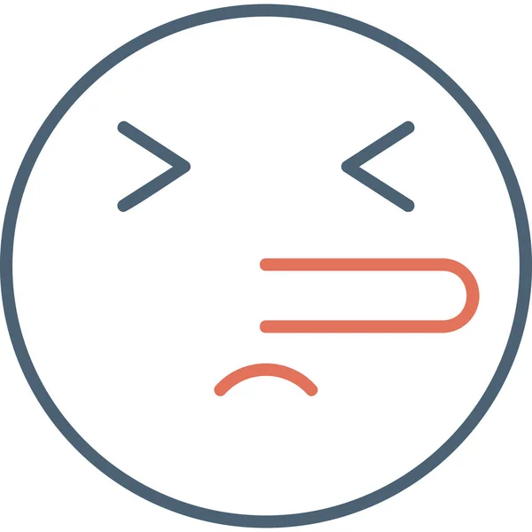 Ikon Emoji Pembohong Datar Ilustrasi Sederhana - Stok Vektor