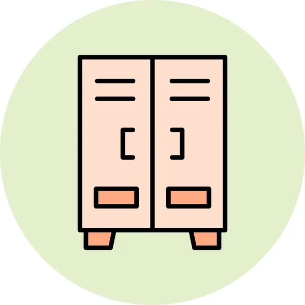 Lockers Icono Moderno Ilustración Vectorial — Vector de stock