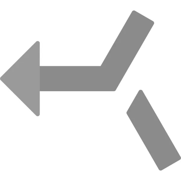 Pfeile Zusammenführen Einfaches Symbol Vektorillustration — Stockvektor