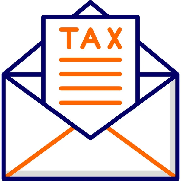 Tax Mail Pictogram Vector Illustratie — Stockvector