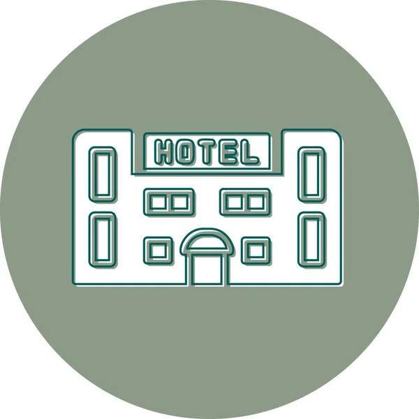 Готель Сучасний Іконка Векторна Ілюстрація — стоковий вектор