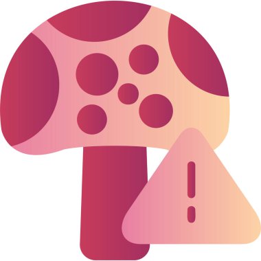 Mantar simgesinin vektör illüstrasyonu