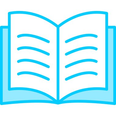 Kitap simgesi, modern tasarım illüstrasyonu