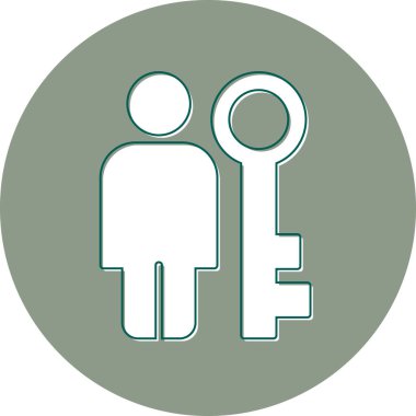 vektör erkek simgesi. Avatar 'ın düz çizimi 