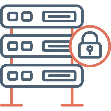 Sunucu. Web simgesi basit illüstrasyon