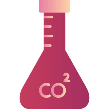 Karbondioksit ikonu, modern tasarım illüstrasyonu