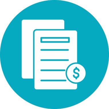 Fatura. Web simgesi basit illüstrasyon