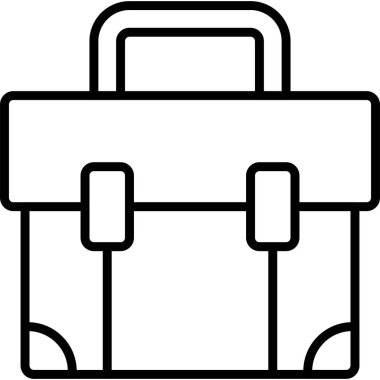 Çanta. Web simgesi vektör illüstrasyonu