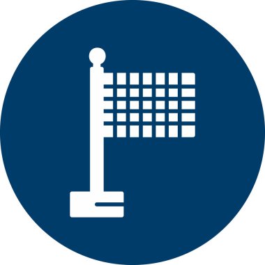 Bayrağı bitir. Web simgesi illüstrasyonu 