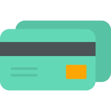 Kredi kartıyla. Web simgesi illüstrasyonu