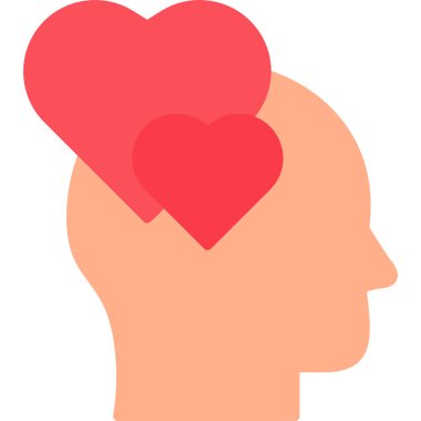 Aşk ikonu, modern tasarım illüstrasyonunda