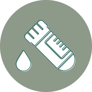 Test tübü simgesinin vektör illüstrasyonu 