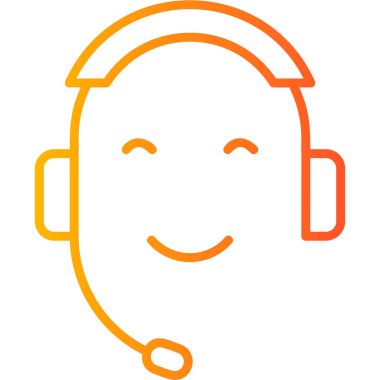 Çağrı Merkezi web simgesi basit illüstrasyon