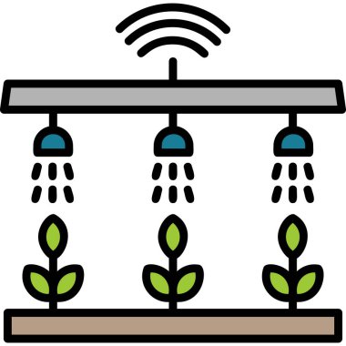 Akıllı çiftlik modern simgesi, vektör illüstrasyonu 