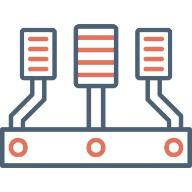 Araba hızlandırıcısı modern simge, vektör illüstrasyonu