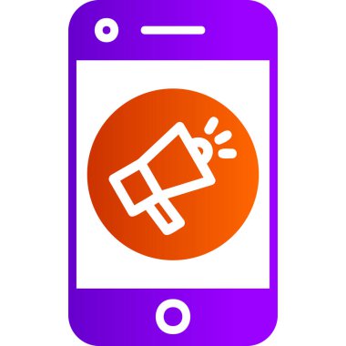 Cep telefonu. Web simgesi basit illüstrasyon