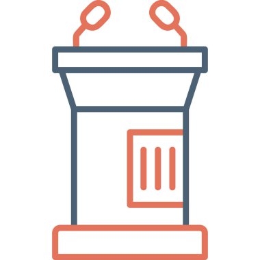 Lectern modern simgesi, vektör illüstrasyonu