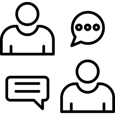 Konuş. Web simgesi basit illüstrasyon