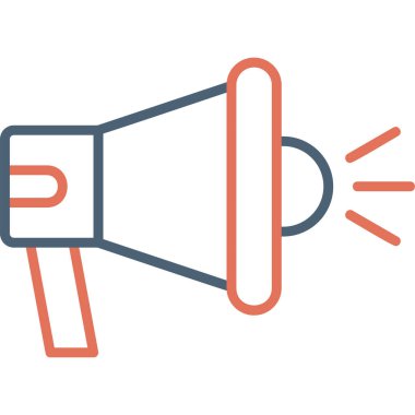 Megafon ikonu vektör illüstrasyonu