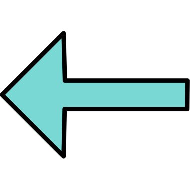 Sol ok. Vektör illüstrasyonu