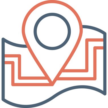 Route modern vector icon illustration