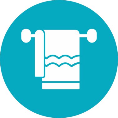 Havlu. Web simgesi basit illüstrasyon 