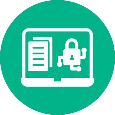 Şifrelenmiş veri modern simgesi, vektör illüstrasyonu 