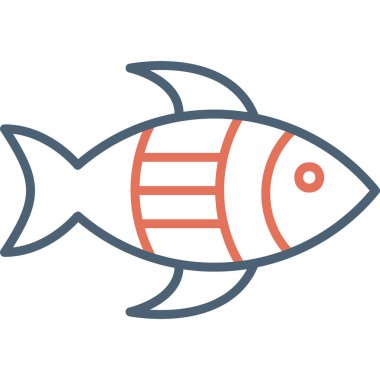 Balık. Web simgesi basit illüstrasyon