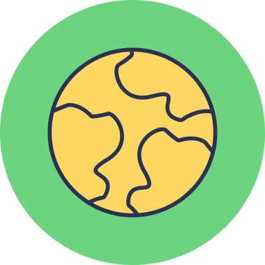 Dünya simgesinin vektör illüstrasyonu