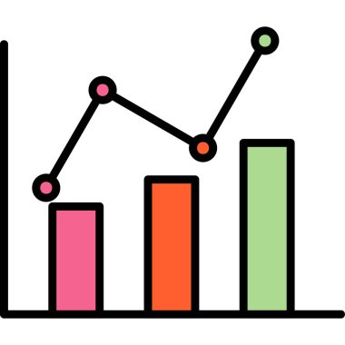 grafik ikonu vektör illüstrasyonu 