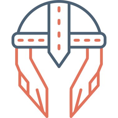 Miğfer. Web simgesi basit illüstrasyon 