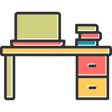 Masa. Web simgesi basit illüstrasyon