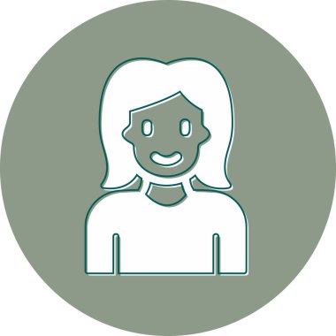 kadın web simgesi vektör illüstrasyonu