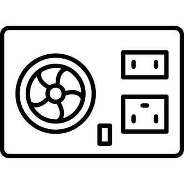 Güç Arzı simgesinin vektör illüstrasyonu