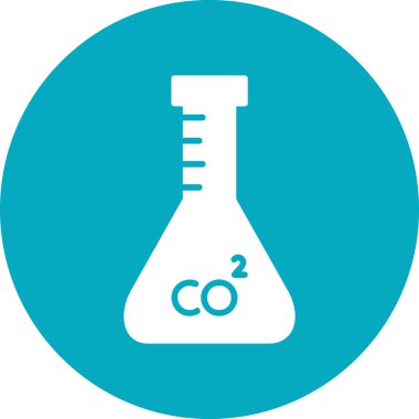 Karbondioksit ikonu, modern tasarım illüstrasyonu