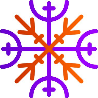 Galdrastafir modern ikon vektör çizimi