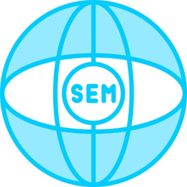 Sem dünya simgesinin vektör illüstrasyonu