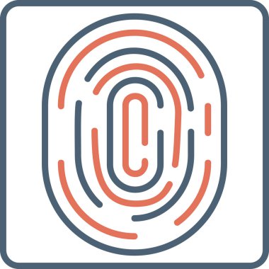 Parmak izi simgesinin vektör illüstrasyonu