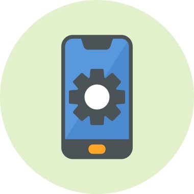 graphic illustration of Mobile Setting, cogs 