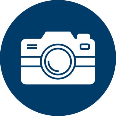 Fotoğraf Kamerası Simgesi. Vektör İllüstrasyonu