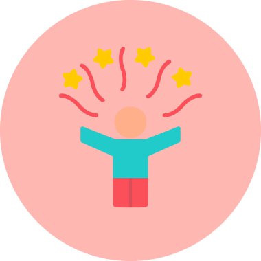 ayakta duran adam simgesi, web simgesi illüstrasyonu, kutlama