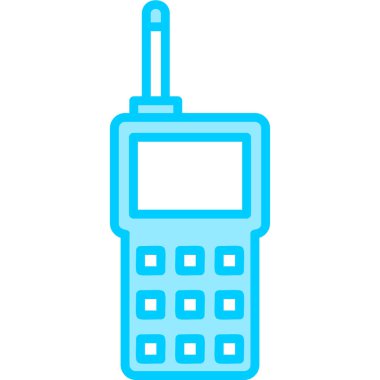 Walkie talkie kutsal kişilerin resmi, vektör çizim