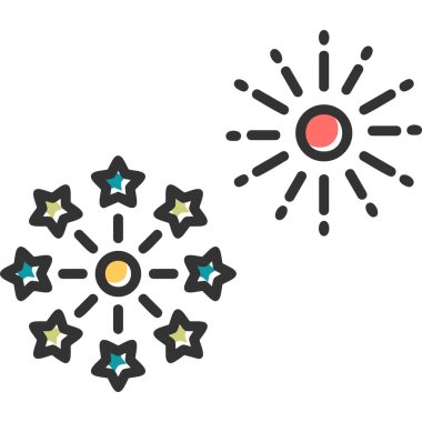 Havai fişek web simgesinin vektör çizimi