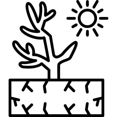 Bitki. Web simgesi basit illüstrasyon