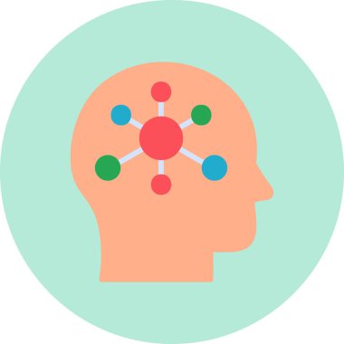 Psikoloji modern simge, vektör illüstrasyonu