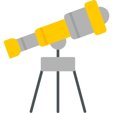 Teleskop. Web simgesi basit illüstrasyon