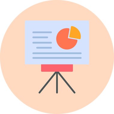 Sunum. Web simgesi basit illüstrasyon