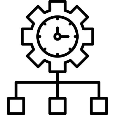 vector illustration of time management modern icon in design
