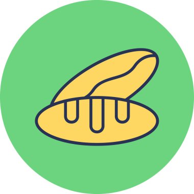 ekmek ikonu vektör illüstrasyonu