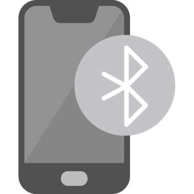graphic art illustration of mobile Bluetooth transfer icon 